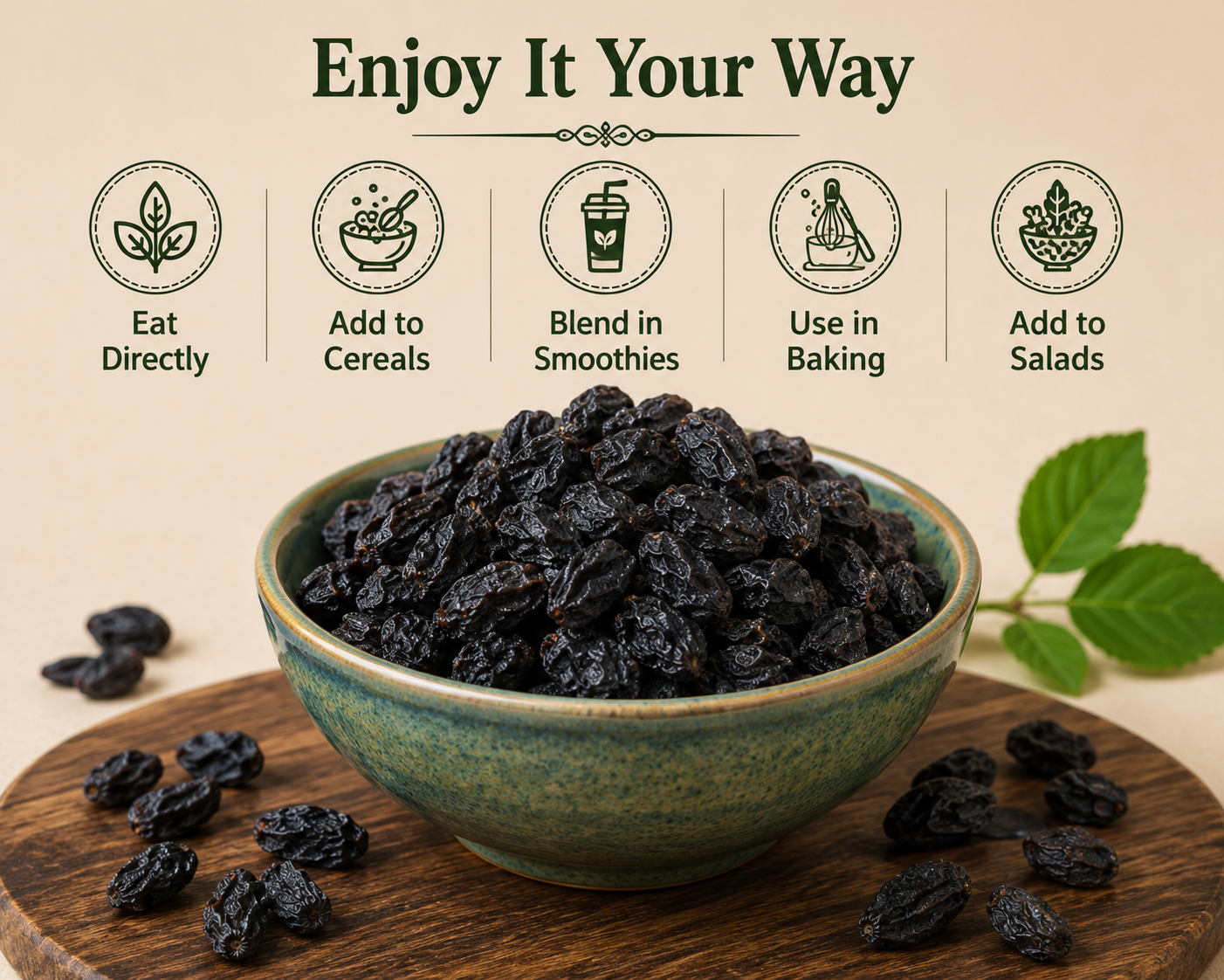 Dried Black Raisins (Premium)