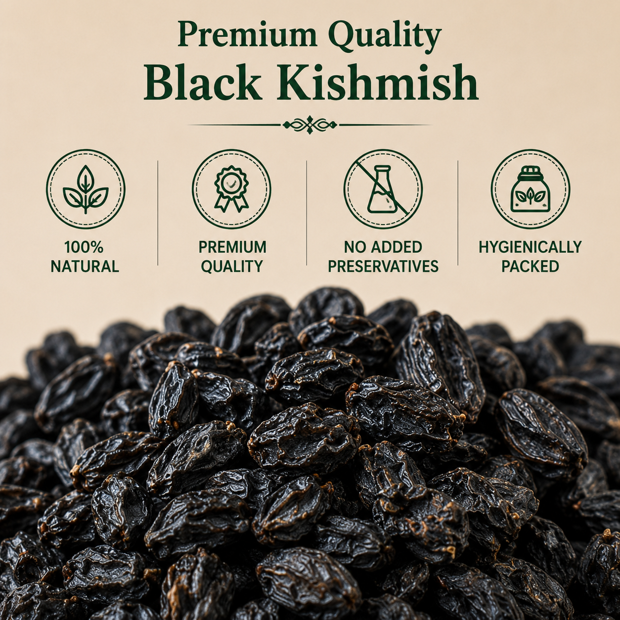 Dried Black Raisins (Premium)